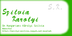 szilvia karolyi business card